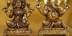 Brass Lakshmi Ganesh Statue