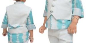 MM781 Turquoise Boys Pant Shirt Jacket Bow Tie Set