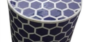 Bone Inlay Round Small Table