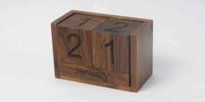 Teak Wood Calendar