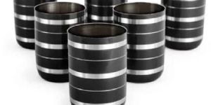 Stainless Steel Black Colored Glasses