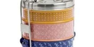 Stainless Steel Colored Printed Tiffin