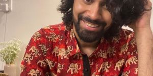 Red Elephant Printed Crepe Shirt