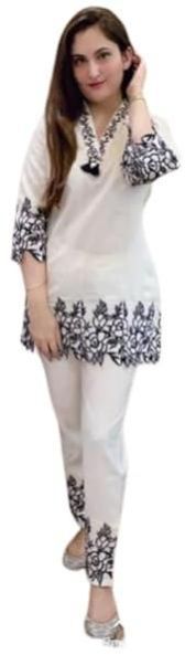 Embroidered Cord Set for Ladies