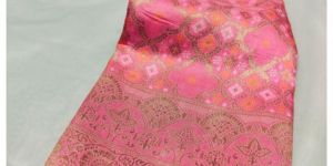 Pink Viscose Bandhani Saree