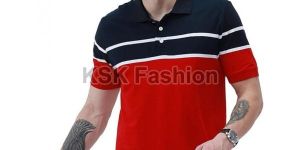 Mens Black and Red Polo T-Shirt