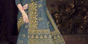 VIHA Printed Daily Wear Pure Cotton Saree (GREY)