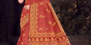 VIHA Printed Daily Wear Pure Cotton Saree (TRABAI)