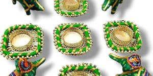 Decorative Elephant Diya Rangoli