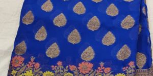 Blue Banarasi Georgette Saree