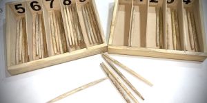 montessori wooden spindle box counting kids toy