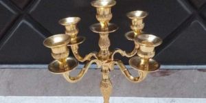 Golden Candle Holder