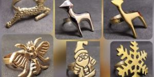 AL2088 Golden Brass Napkin Ring