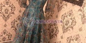 Organza Printed Designer Gown