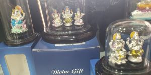 Emerald Silver God Idols