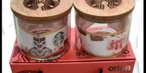 Star World 2 Piece Small Glass Jar Set