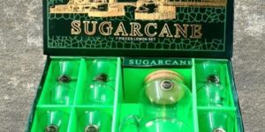 Sugarcane 7 Piece Glass Lemon Set