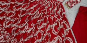 Fox Georgette with Heavy Embroidered Designer Anarkali Gown