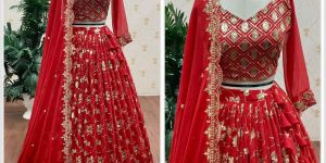Ladies Heavy Work Fox Georgette Lehenga