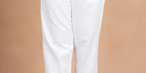 White Net Bottom Cotton Ladies Pant