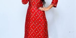 Ladies Printed Silk Kurti