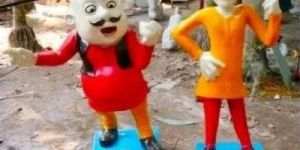 Motu Patlu Fiber Statue