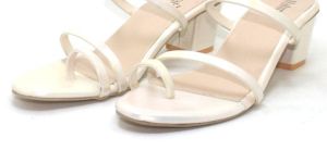 Ladies off White Heel Sandal
