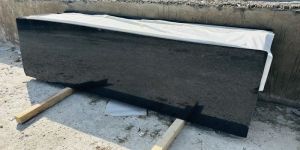 R Black Blue Dot Granite Slab