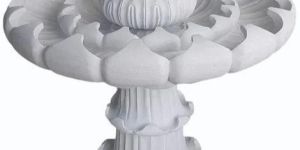 5 Feet Outdoor White Marble Fountain