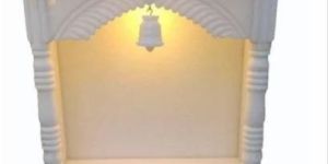 White Carved Marble Mandir