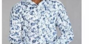 Men Full Sleeves Printed Cotton Shirt