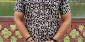 Mens Half Sleeve Printed Cotton Shirt