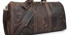 Galex International Leather Duffel Bag
