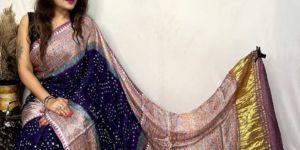 Modal Saree with Ajarakh Pallu