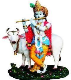 Shree Krishna with Cow Statue
