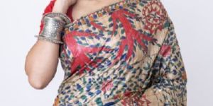 Pure Ghicha Full Madhubani Saree