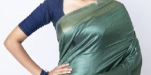 Tussar Ghicha Staple Madhubani Painting Saree