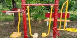 Air Walker and Leg Press and Surf Board