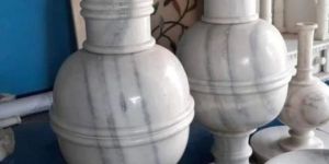 White Round Marble Pot