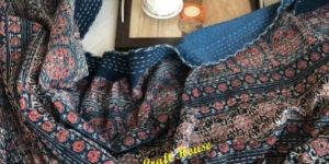 Ajrakh Print Kantha Quilt