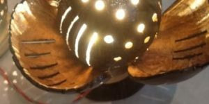 Eco-friendly coconut decorative bed lamp as well as hanging