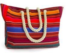 Colorful Canvas Beach Bag