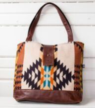 Printed PU Leather Tote Bag