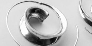 Ladies Brass Spiral Earrings