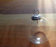 Clear Glass Christmas Ornament
