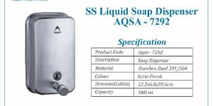 SS Soap Dispenser 1000 ml - AQSA 7292