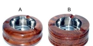 Wooden Round Ashtray