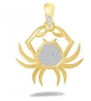 Diamond Gold Cancer Pendant