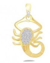 Diamond Gold Scorpion Pendant