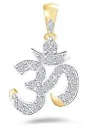 Om Shaped Gold Pendant